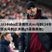 2014nba总决赛热火vs马刺(14年热火马刺总决赛g5录像央视)